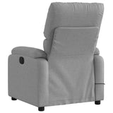 Fauteuil de massage inclinable électrique gris clair tissu