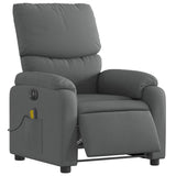 Fauteuil inclinable de massage électrique gris foncé tissu