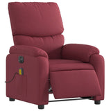 Fauteuil de massage inclinable électrique Rouge bordeaux Tissu