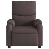Fauteuil de massage inclinable électrique Marron foncé Tissu