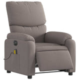 Fauteuil de massage inclinable électrique Taupe Tissu