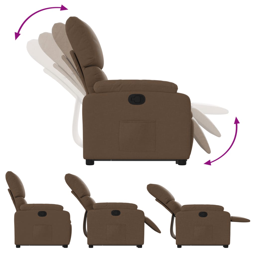 Fauteuil inclinable Marron Tissu