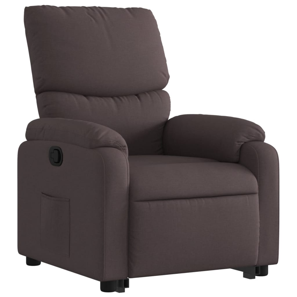 Fauteuil inclinable marron foncé tissu