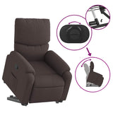 Fauteuil inclinable marron foncé tissu