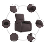 Fauteuil inclinable marron foncé tissu