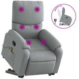 Fauteuil de massage inclinable Gris clair Tissu