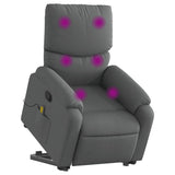 Fauteuil de massage inclinable Gris foncé Tissu