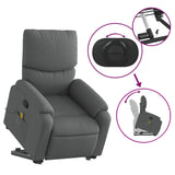 Fauteuil de massage inclinable Gris foncé Tissu