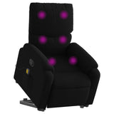 Fauteuil de massage inclinable Noir Tissu