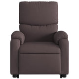 Fauteuil inclinable de massage Marron foncé Tissu