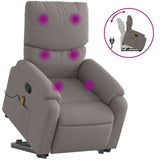 Fauteuil inclinable de massage Taupe Tissu
