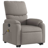Fauteuil inclinable de massage Taupe Tissu