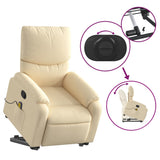 Fauteuil inclinable de massage Crème Tissu