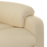 Fauteuil inclinable de massage Crème Tissu