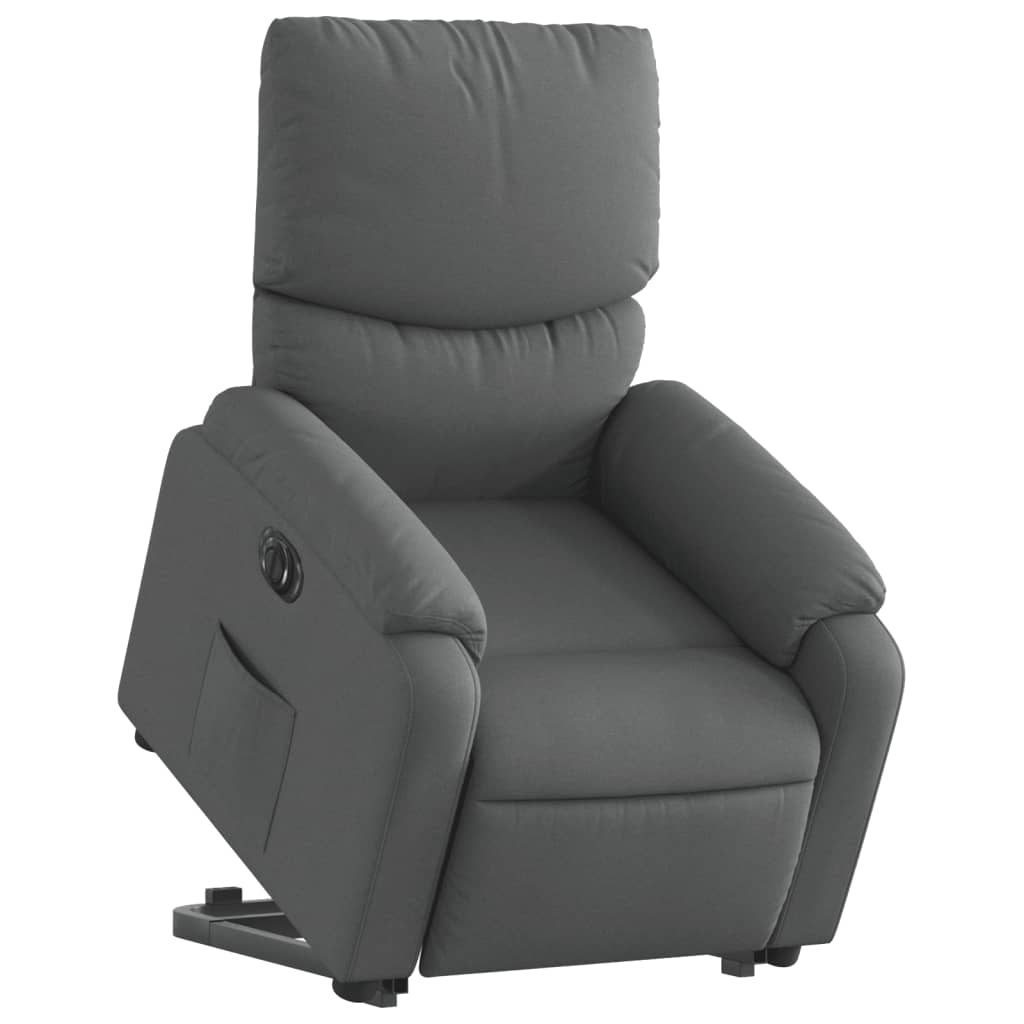 Fauteuil inclinable électrique gris foncé tissu