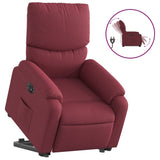 Fauteuil inclinable électrique rouge bordeaux tissu