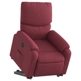 Fauteuil inclinable électrique rouge bordeaux tissu