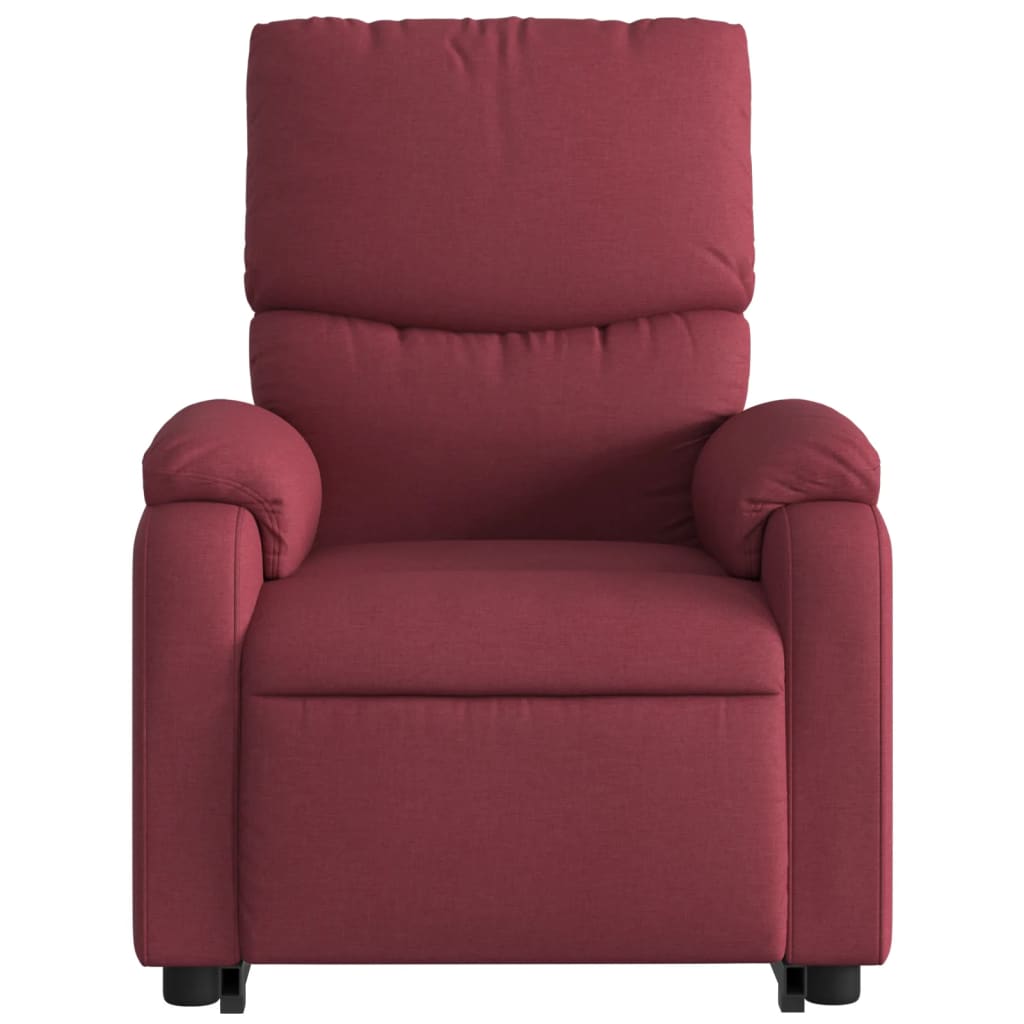 Fauteuil inclinable électrique rouge bordeaux tissu