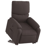 Fauteuil inclinable électrique marron foncé tissu