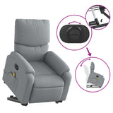 Fauteuil inclinable de massage électrique Gris clair Tissu