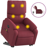 Fauteuil inclinable de massage électrique Rouge bordeaux Tissu