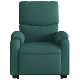 Fauteuil inclinable de massage électrique Vert foncé Tissu