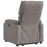 Fauteuil inclinable de massage électrique Taupe Tissu