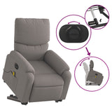 Fauteuil inclinable de massage électrique Taupe Tissu