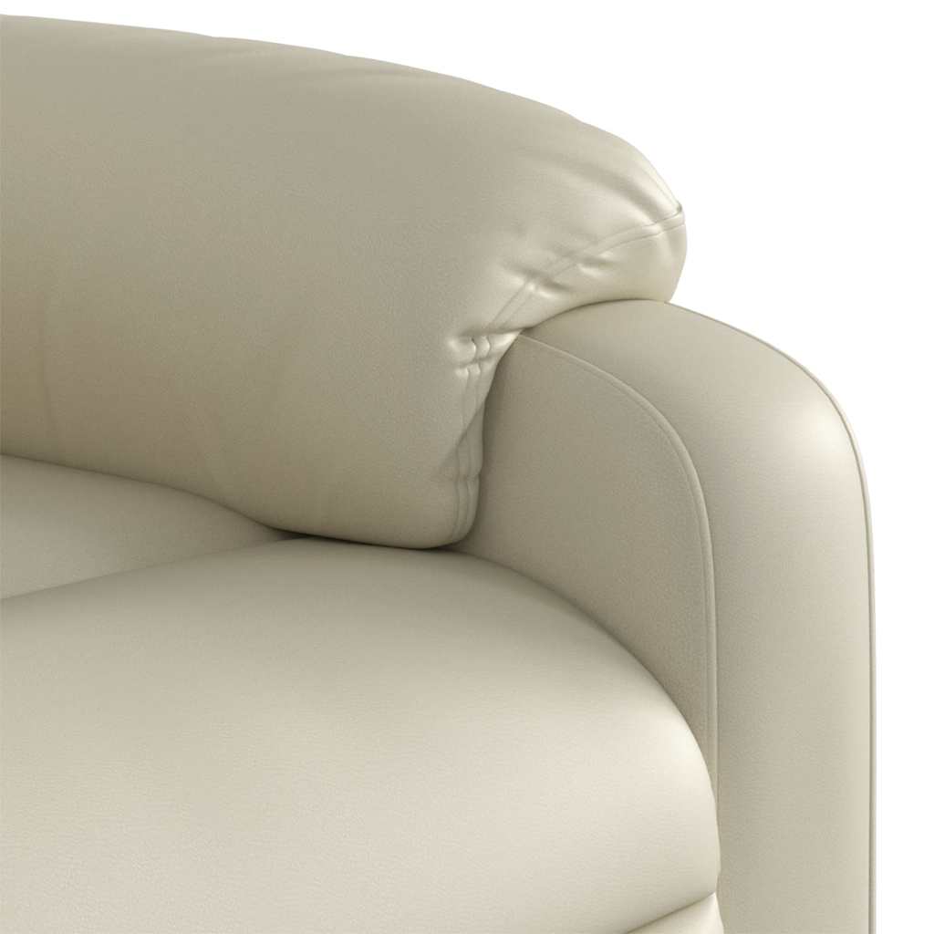 Fauteuil inclinable électrique Crème Similicuir