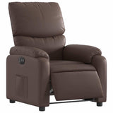 Fauteuil inclinable électrique Marron Similicuir