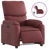 Fauteuil inclinable électrique Rouge bordeaux Similicuir