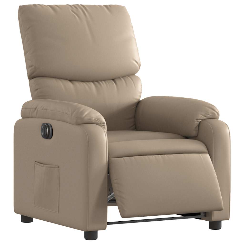 Fauteuil inclinable électrique Cappuccino Similicuir