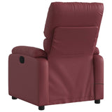 Fauteuil de massage inclinable électrique rouge bordeaux