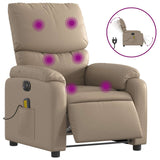 Fauteuil de massage inclinable électrique cappuccino similicuir