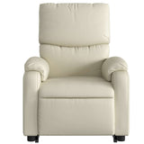 Fauteuil inclinable de massage Crème Similicuir