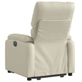 Fauteuil inclinable électrique crème similicuir