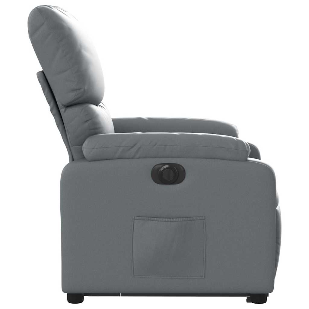 Fauteuil inclinable électrique gris similicuir