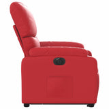 Fauteuil inclinable électrique rouge similicuir