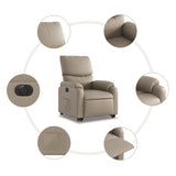 Fauteuil inclinable électrique cappuccino similicuir