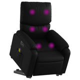 Fauteuil inclinable de massage électrique noir similicuir