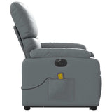 Fauteuil inclinable de massage électrique gris similicuir