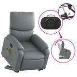 Fauteuil inclinable de massage électrique gris similicuir