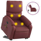 Fauteuil inclinable de massage électrique rouge bordeaux