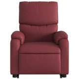 Fauteuil inclinable de massage électrique rouge bordeaux