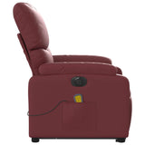 Fauteuil inclinable de massage électrique rouge bordeaux