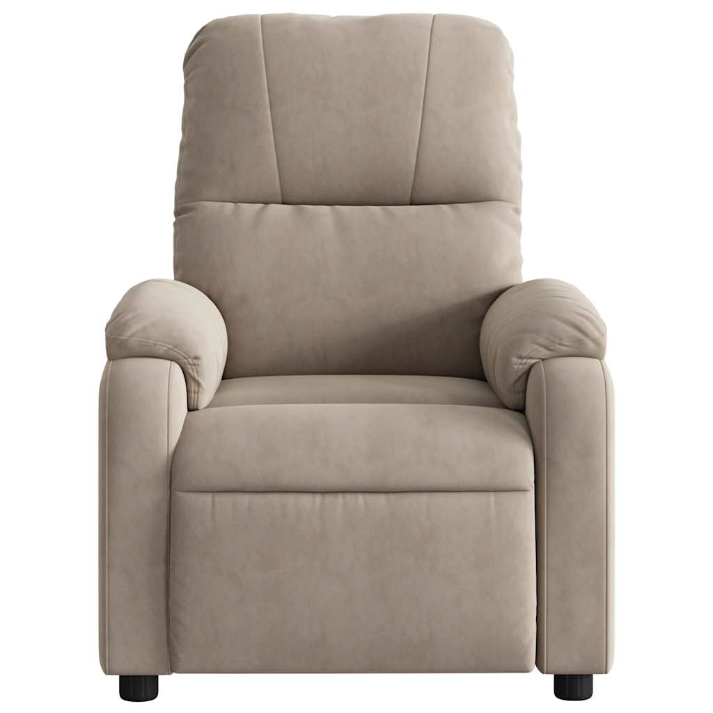 Fauteuil inclinable électrique taupe tissu microfibre