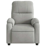 Fauteuil inclinable électrique gris clair tissu microfibre