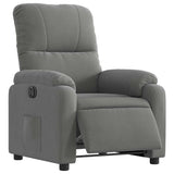 Fauteuil inclinable électrique gris foncé tissu microfibre