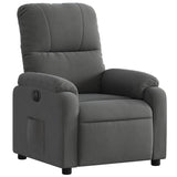 Fauteuil inclinable électrique gris foncé tissu microfibre