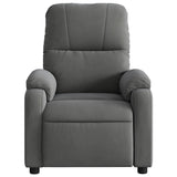 Fauteuil inclinable électrique gris foncé tissu microfibre